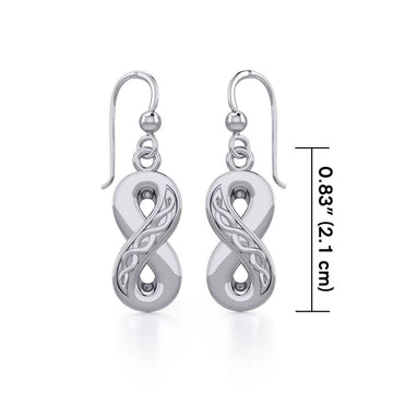 Celtic Infinity Silver Earrings TER1108 - Jewelry